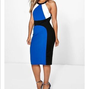 Plus size Color Block Dress